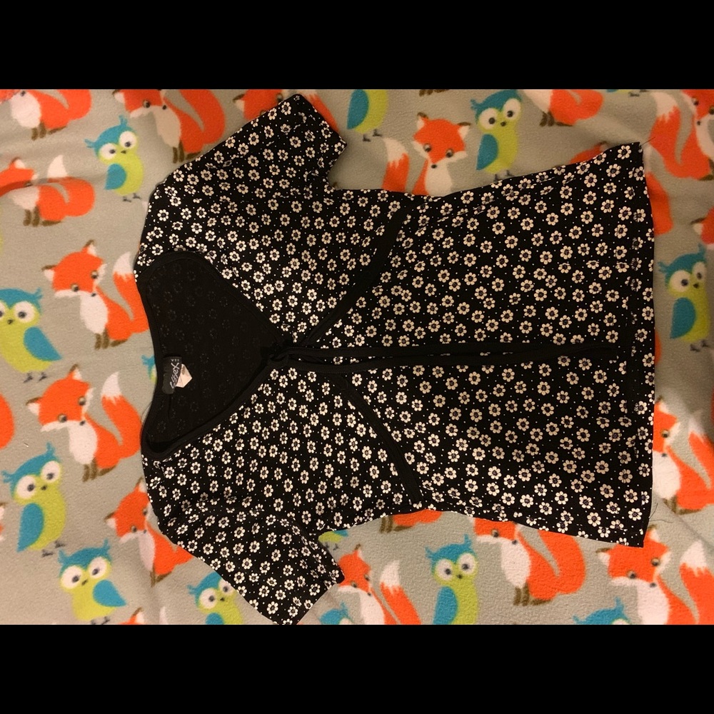 Black and white flower shirt